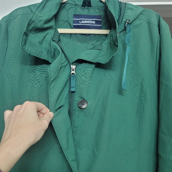 Lands End Women's Storm Raker Jacket Fresh Spruce - Picture 8 of 10